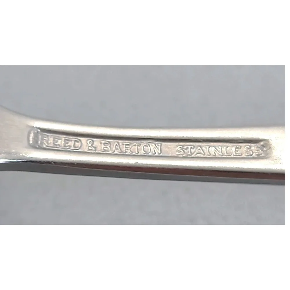 Vintage Reed & Barton Cream Soup Spoon‎ Stainless Steel Silverware Flatware MCM